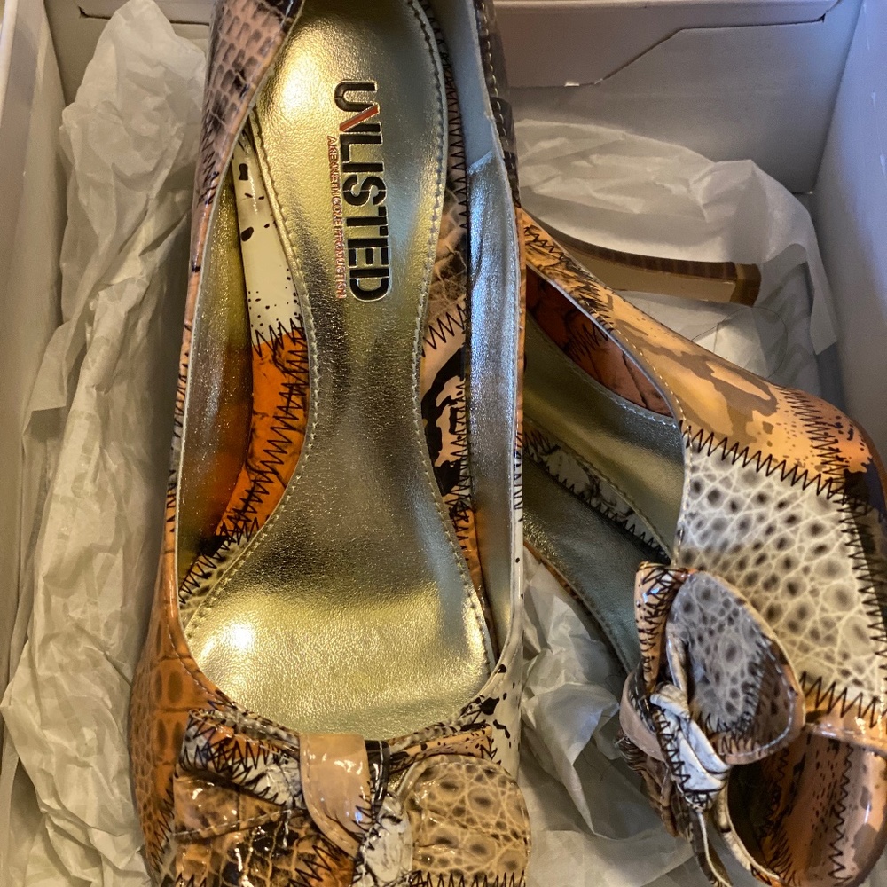 Multi Color snake print Heel